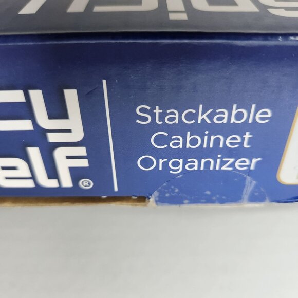 New! Set of 2 Spicy Shelf Stackable Cabinet Organizer - Picture 3 of 4